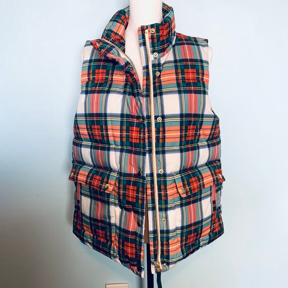J. Crew Stewart Tartan Signature Puffer Vest - Picture 8 of 14